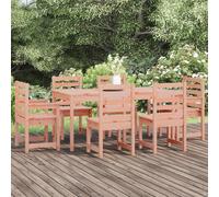 vidaXL Juego de comedor para jardín 7 pzas madera maciza abeto Douglas