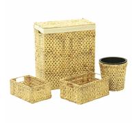 vidaXL Juego de cuarto de baño jacinto de agua 4 piezas