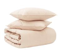 vidaXL Juego de Edredón 2 uds. 155 x 220 cm Todas Las Estaciones Beige
