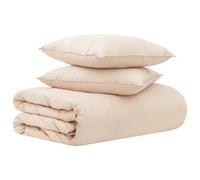 vidaXL Juego de Edredón 2 uds. 260 x 220 cm Todas Las Estaciones Beige