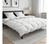 vidaXL Juego de Edredón 3 uds. 240 x 220 cm Todas las estaciones Bambú White