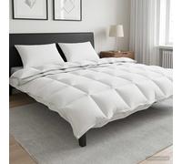 vidaXL Juego de Edredón 3 uds. 260 x 220 cm Todas las estaciones Bambú White
