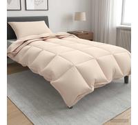 vidaXL Juego de Edredón Beige 135 x 200 cm Algodón, Kapok, Poliéster Beige