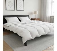 vidaXL Juego de Edredón Blanco 260 x 220 cm Poliéster, Bambú White