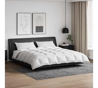 vidaXL Juego de Edredón con almohada 3 uds. Pluma de pato White