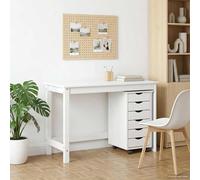 vidaXL Juego de Escritorio y Armario Rodante MOSS 2 uds. Blanco