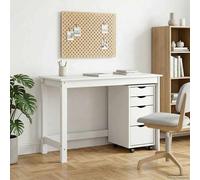 vidaXL Juego de Escritorio y Armario Rodante MOSS 2 uds. Blanco