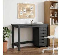 vidaXL Juego de Escritorio y Armario Rodante MOSS 2 uds. Gris