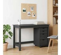 vidaXL Juego de Escritorio y Armario Rodante MOSS 2 uds. Gris