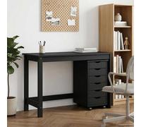vidaXL Juego de Escritorio y Armario Rodante MOSS 2 uds. Negro
