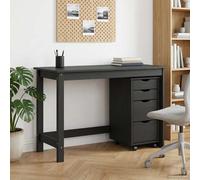 vidaXL Juego de Escritorio y Armario Rodante MOSS 2 uds. Negro