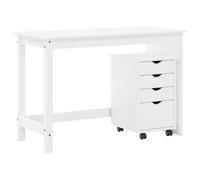 vidaXL Juego de Escritorio y gabinete 2 uds. Blanco | Diseño multiusos: Funciona bien tanto dentro como fuera de casa