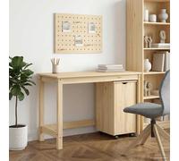 vidaXL Juego de escritorio y gabinete 2 uds. Marrón