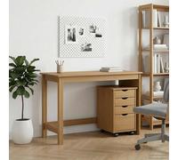 vidaXL Juego de Escritorio y gabinete 2 uds. Marrón Miel