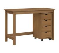vidaXL Juego de Escritorio y gabinete 2 uds. Marrón Miel