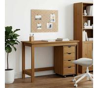 vidaXL Juego de escritorio y gabinete 2 uds. Marrón Miel