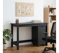 vidaXL Juego de escritorio y gabinete 2 uds. Negro