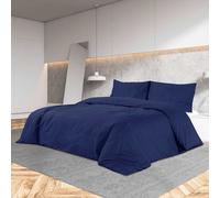 vidaXL Juego de funda nórdica algodón azul 200x200 cm
