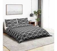 vidaXL Juego de funda nórdica algodón gris 140x200 cm