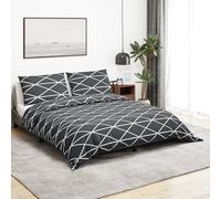 vidaXL Juego de funda nórdica algodón gris 200x220 cm