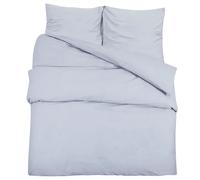 vidaXL Juego de funda nórdica algodón gris 240x220 cm