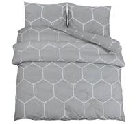 vidaXL Juego de Funda nórdica algodón Gris 260x220 cm