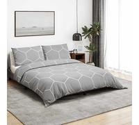 vidaXL Juego de funda nórdica algodón gris 260x220 cm