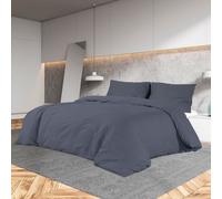 vidaXL Juego de funda nórdica algodón gris antracita 220x240 cm