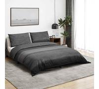 vidaXL Juego de funda nórdica algodón gris oscuro 140x200 cm