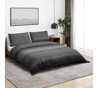 vidaXL Juego de funda nórdica algodón gris oscuro 140x200 cm