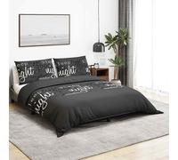vidaXL Juego de funda nórdica algodón negro 200x200 cm