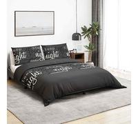 vidaXL Juego de funda nórdica algodón negro 200x200 cm