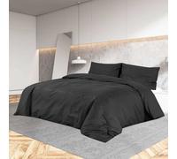 vidaXL Juego de funda nórdica algodón negro 200x220 cm
