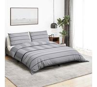 vidaXL Juego de funda nórdica algodón 260x220 cm Gris