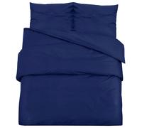 vidaXL Juego de funda nórdica microfibra ligera azul marino 140x200 cm