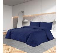 vidaXL Juego de Funda Nórdica Microfibra Ligera 200x200 cm Sábana Color Antracita, Azul, Blanco y mas