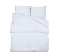 vidaXL Juego de funda nórdica microfibra ligera blanco 135x200 cm