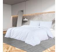 vidaXL Juego de funda nórdica microfibra ligera blanco 200x220 cm