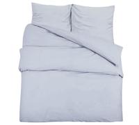 vidaXL Juego de funda nórdica microfibra ligera gris 135x200 cm