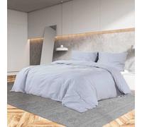 vidaXL Juego de funda nórdica microfibra ligera gris 200x220 cm