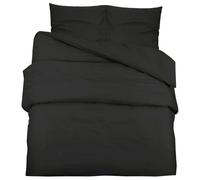 vidaXL Juego de funda nórdica microfibra ligera negro 260x240 cm
