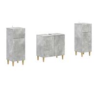 vidaXL Juego de gabinete de baño de 2 piezas ARNHEM Gris Hormigón