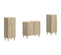 vidaXL Juego de gabinete de baño de 2 piezas ARNHEM Roble Sonoma