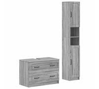 vidaXL Juego de gabinete de baño de 2 piezas UTRECHT Sonoma gris