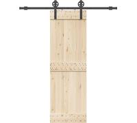 vidaXL Juego de herrajes para puertas correderas, 183 cm, acero, color