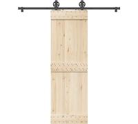 vidaXL Juego de herrajes para puertas correderas, 183 cm, acero, color