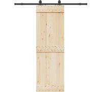 vidaXL Juego de herrajes para puertas correderas, 183 cm, acero, color
