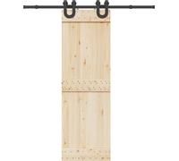 vidaXL Juego de herrajes para puertas correderas, 183 cm, acero, color