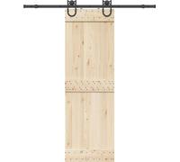 vidaXL Juego de herrajes para puertas correderas, 183 cm, acero, color