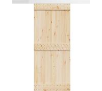 vidaXL Juego de herrajes para puertas correderas, 183 cm, aleación de aluminio, color plateado
